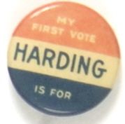 Harding First Vote