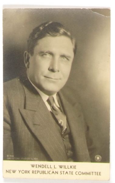 Wendell Willkie NY Convention Postcard