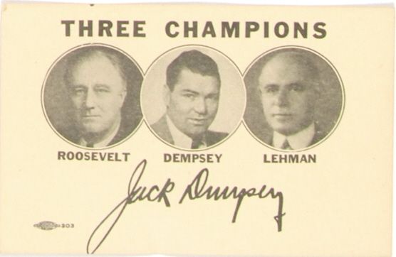 FDR, Dempsey, Lehman Election Card