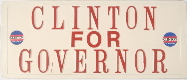 Clinton for Governor Large Car Magnet Sign