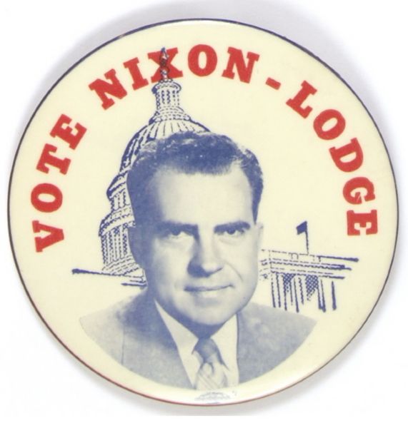 Vote Nixon-Lodge 4 Inch Celluloid