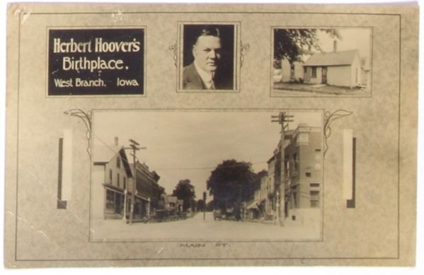 Hoover Birthplace Postcard