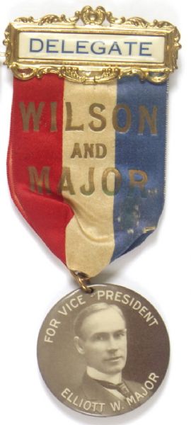 Woodrow Wilson, Major for Vice President