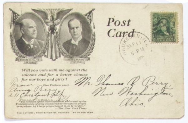Chafin-Watkins Prohibition Postcard