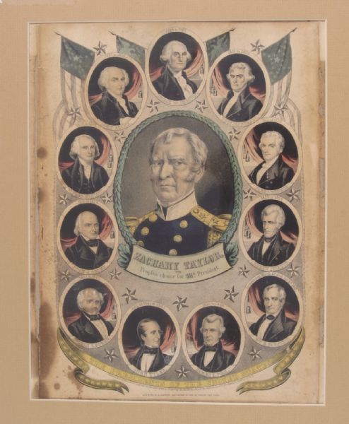 Zachary Taylor and the Presidents Currier Print