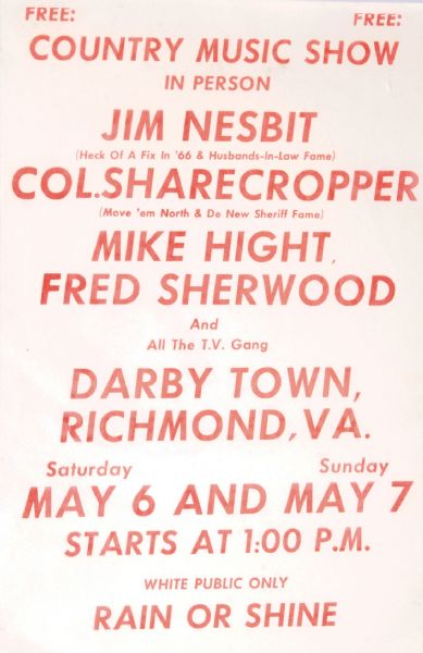 Whites Only Concert Poster