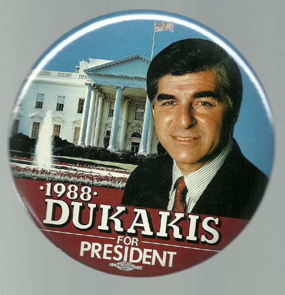 Mike Dukakis 6 Inch Pin