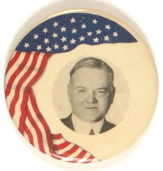 Herbert Hoover American Flag Pin