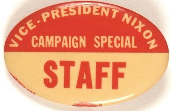 Vice President Nixon Campaign Special Staff Pin