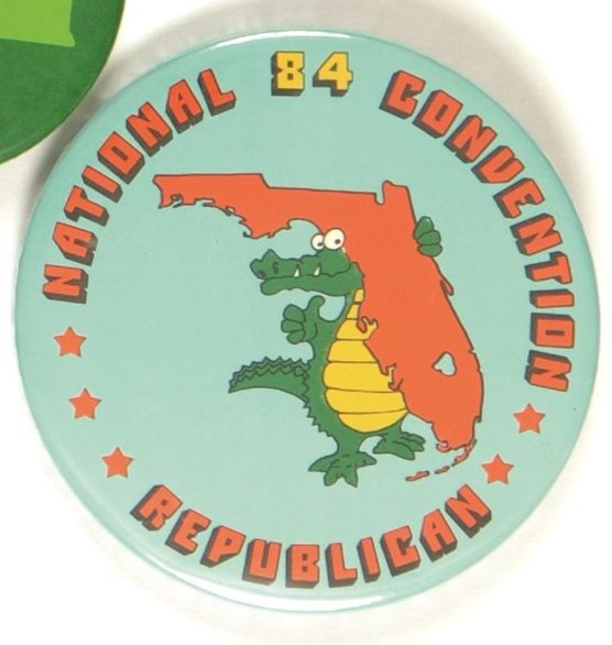 Reagan 1984 Convention Alligator Pin