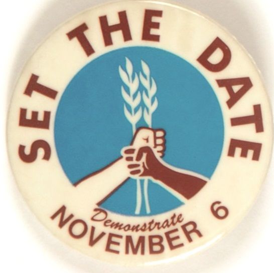 Set the Date Vietnam War Protest Pin
