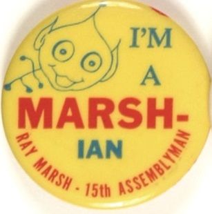 Im a Marshian, California Alien Pin