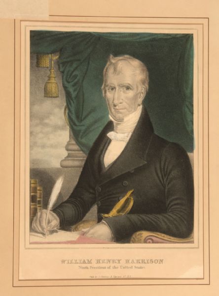 William Henry Harrison Currier Print
