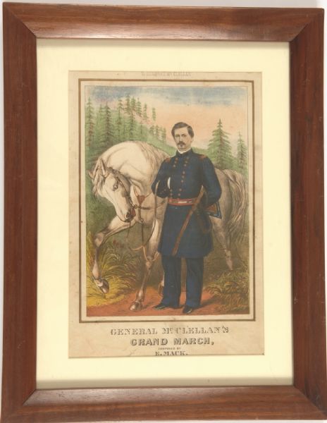 General McClellan Grand March Framed Music Cover