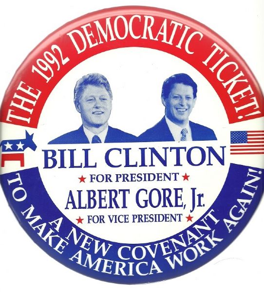 Clinton-Gore 9 Inch Celluloid from 1992