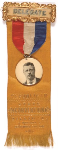 Roosevelt Montana State Convention Delegate Badge