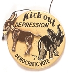 Franklin Roosevelt Kick Out Depression Mechanical Pin