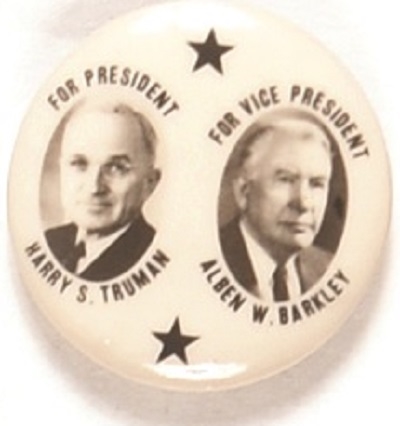 Truman, Barkley Two Stars 1 1/4 Inch Jugate