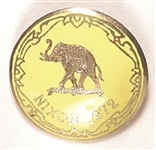 Nixon in ’72 Yellow Enamel Campaign Pin