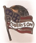 Benjamin Harrison Enamel Flag Stud