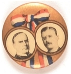 McKinley, Roosevelt Ribbon Design Celluloid Jugate