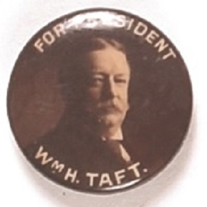 William Howard Taft Sepia Celluloid
