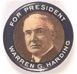 Warren G. Harding Blue Border Celluloid