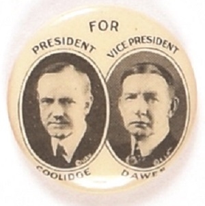 Coolidge, Dawes Celluloid Jugate