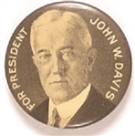 John W. Davis for President Picture Pin