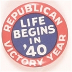 Willkie Life Begins in 40