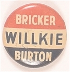 Willkie, Bricker, Burton Ohio Coattail