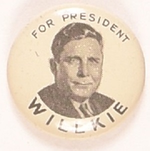 Willkie for President Litho Picture Pin
