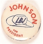Johnson for President Stetson Hat Celluloid