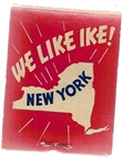 We Like Ike New York Matchbook