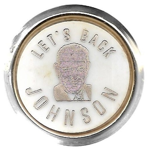 Lets Back Johnson Pinback