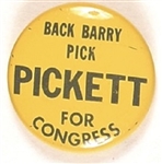 Goldwater Back Barry, Pick Pickett for Congress Georgia Coattail