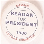 Reagan for President Georgia Committee Scarce Pin