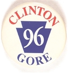 Clinton, Gore 1996 Pennsylvania Keystone White Version