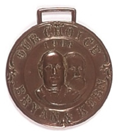 Bryan, Kern 1908 Brass Fob