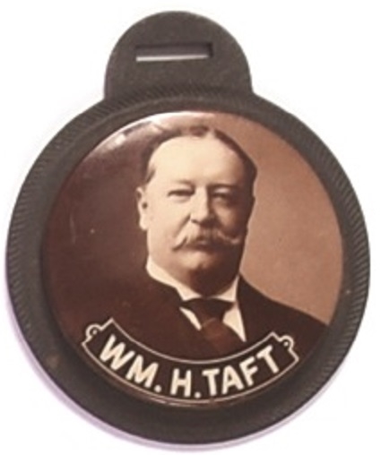Wm. H. Taft Sepia Celluloid Fob