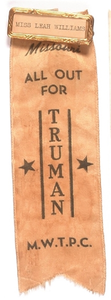 Missouri All out for Truman