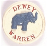 Dewey, Warren Plastic Elephant Pinback