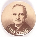 Truman, Brown and White 1 3/4 Inch Celluloid