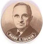 Truman, Brown and White 2 1/4 Inch Celluloid