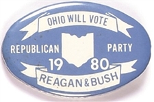 Reagan Ohio 1980 Oval Celluloids