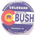 Bush 2000 Colorado Republican Convention Pin