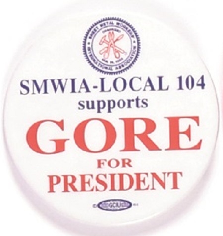 Al Gore SMWIA Union Pin