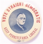 Franklin Roosevelt Keep Pennsylvania Liberal