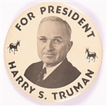 Truman for President Large Celluloid
