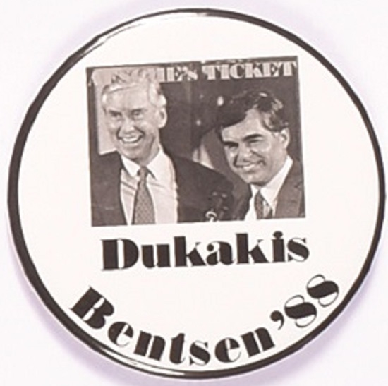 Dukakis, Bentsen Black and White Jugate